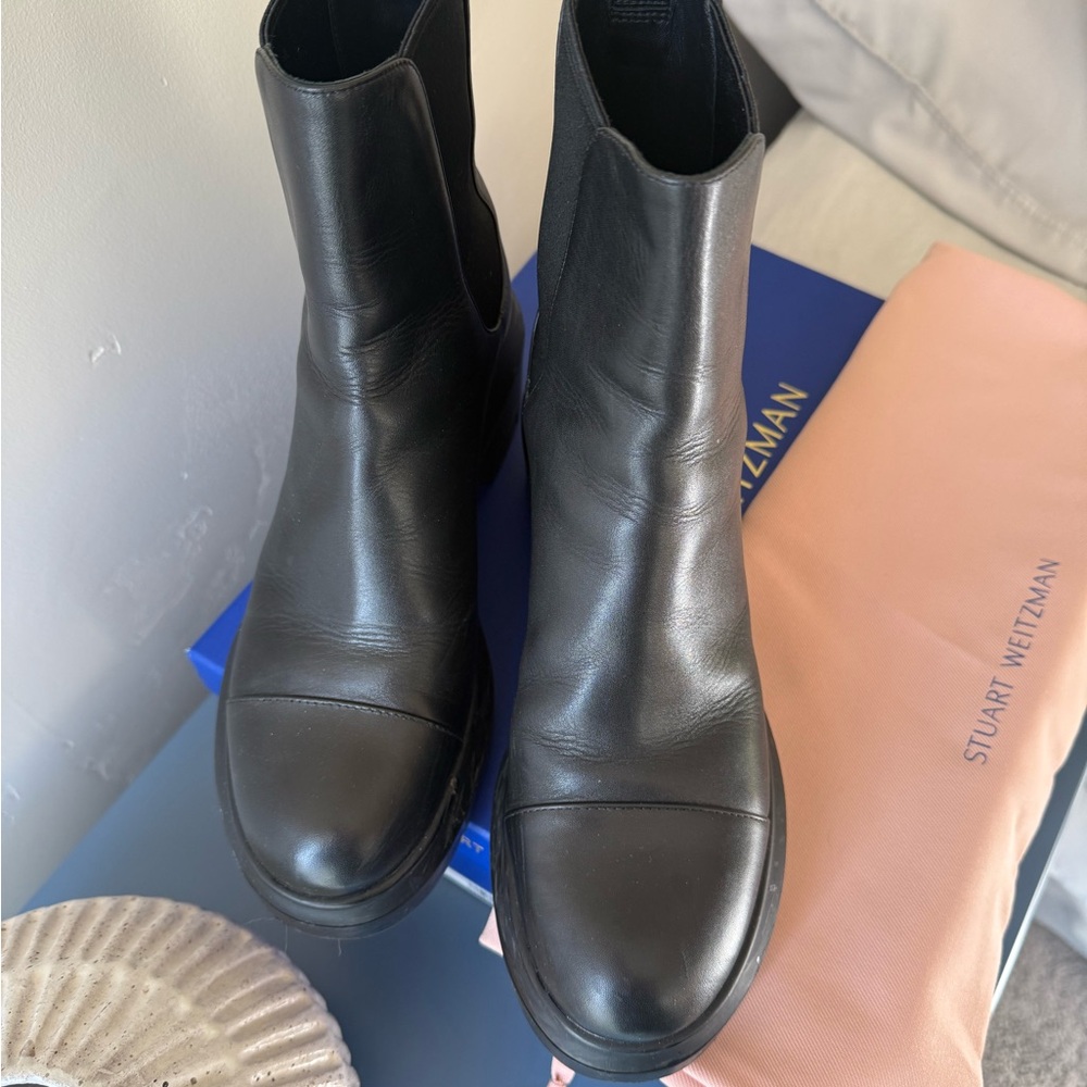 Stuart Weitzman Black Ankle Boots - Picture 3 of 4